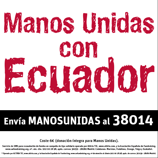 Donaciones a través de SMS #ManosUnidasconEcuador