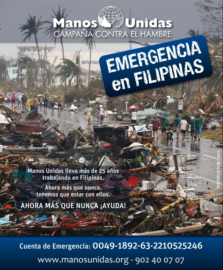 Manos Unidas. Emergencia Filipinas. Foto REUTERS.Erik de Castro