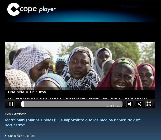 Manos Unidas y las niñas de Nigeria en COPE 
