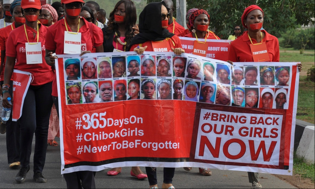 Mujeres Nigerianas se manifiestan contra el terror de Boko Haram. Foto:  STR/EPA