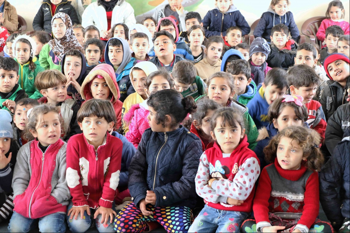 Niños refugiados siios en Líbano. Foto:Manos Unidas
