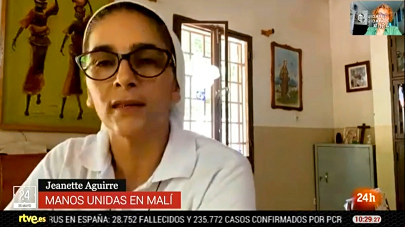 Janeth Aguirre en RTVE hablando sobre coronavirus