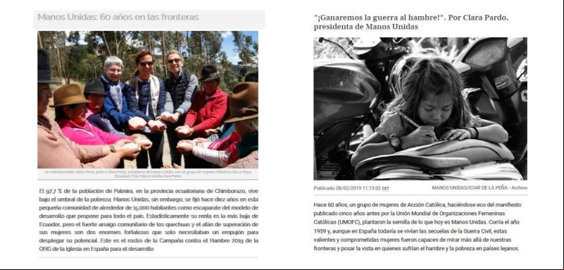 Campaña 60 aniversario. Foto: Manos Unidas