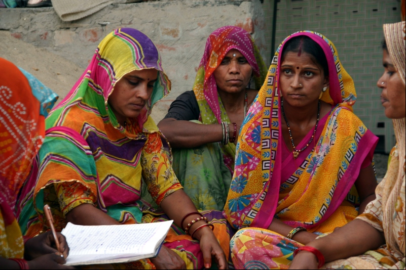 Grupos de autoayuda de mujeres en India. 