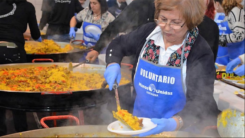 Las actividades organizadas por Manos Unidas no podrían llevarse a cabo sin con la colaboración de sus voluntarios. Fotografía: Manos Unidas