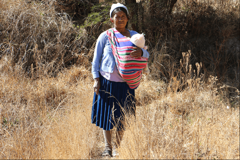 Celia Mamani, beneficiaria del proyecto de ACLO y Manos Unidas en Bolivia