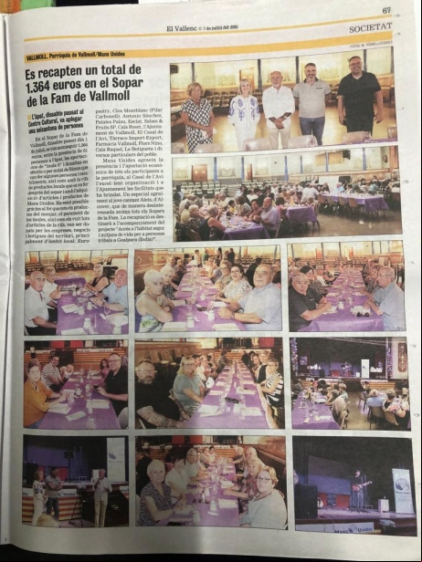 El Vallenc publica la Cena del Hambre en Vallmoll