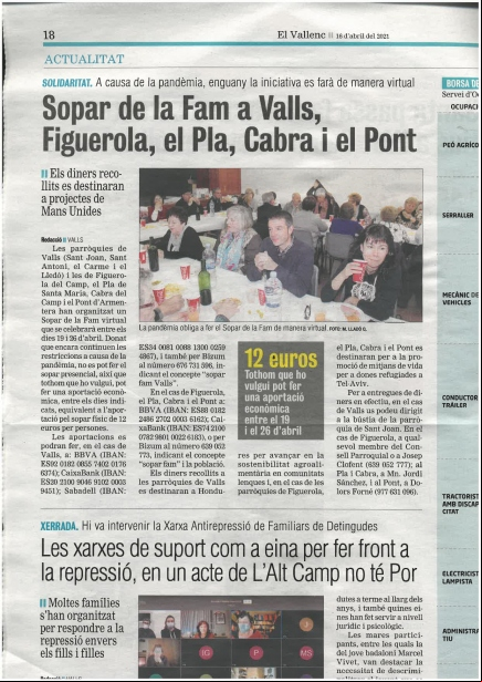 Cenas Solidarias VIRTUALES