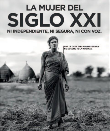 Publicidad de Manos Unidas en marquesinas para la nueva campaña