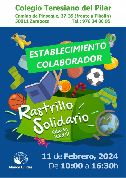 Cartel XXXIII edición del Rastrillo Solidario  Colegio Teresiano del Pilar