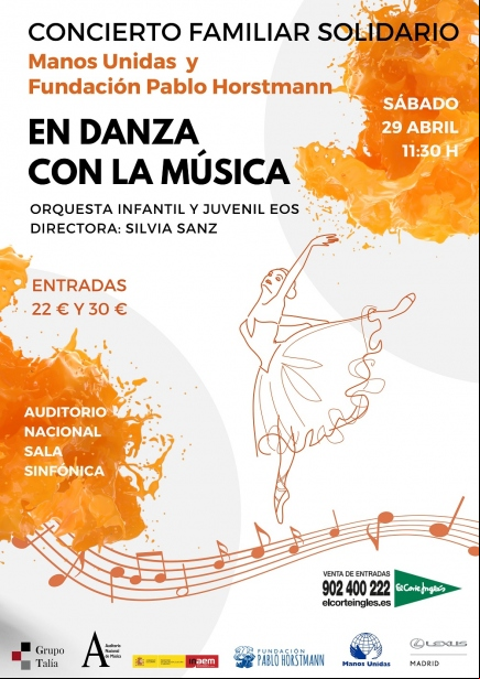 Cartel del concierto "En Danza con la Música" en el Auditorio Nacional