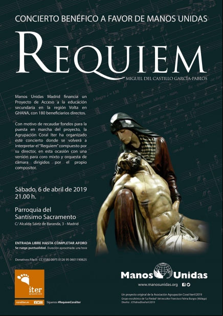 Cartel del concierto de Cuaresma de Manos Unidas 2019