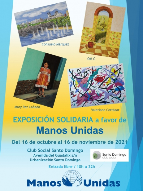 Cartel Exposición Solidaria del Club Social Santo Domingo a favor de Manos Unidas