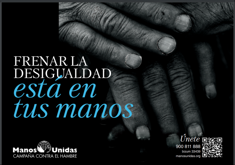 Cartel de la campaña 2023 de Manos Unidas
