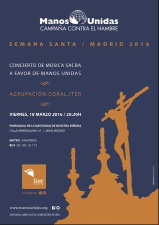 Cartel del concierto de Semana Santa de Manos Unidas