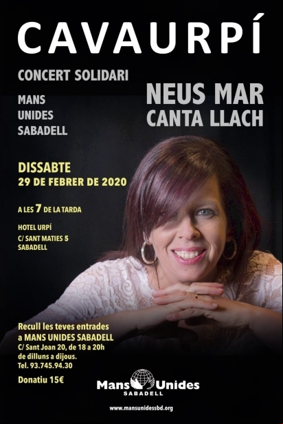 Concierto solidario de Neus Mar en Sabadell