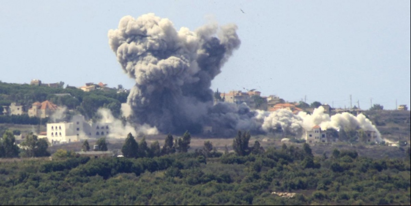 Bombardeo sobre Líbano. Foto: AFP