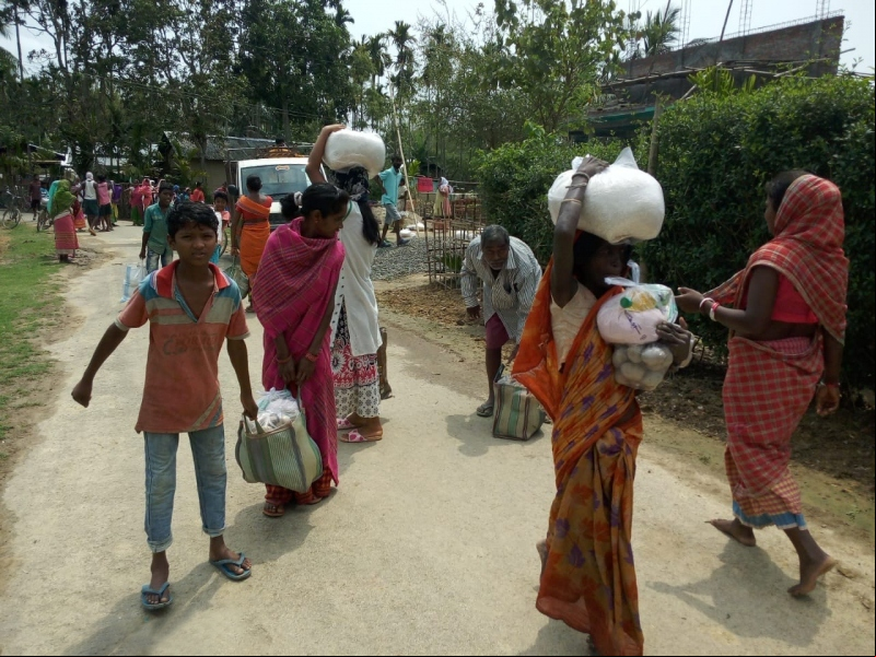 Entrega de ayuda de emergencia en Patna_Foto:Manos Unidas/Jesuitas