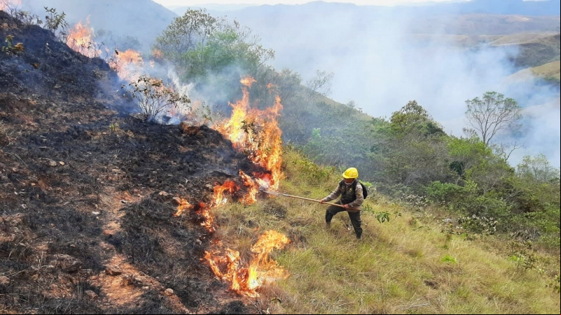 Foto de los incendios que arrasaron Bolivia en agosto, obtenida de la web del Gobierno andino