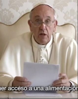 Imagen del Papa Francisco en el video de lanzamiento de la campaña