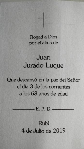 Descansa en paz, Juan Jurado