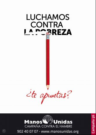 Imagen de la campaña de Manos Unidas en 2015, creación de Alfredo León Mañu