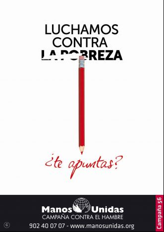 Cartel de la campaña 56 de Manos Unidas- Autor Alfredo León