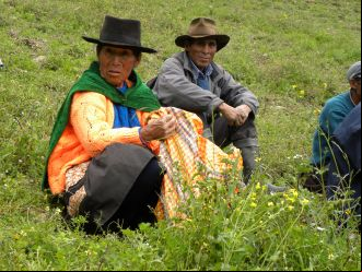 Campesinos de Kañaris, en Perú