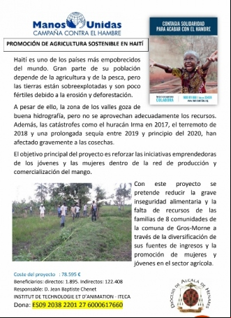 Promocion de cadenas de valor agrícolas sostenibles , Artibonite- Haiti