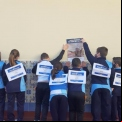 Participantes en la campaña organizada por la comarcal de Manos Unidas Alcira. 
