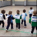 Participantes en la campaña organizada por la comarcal de Manos Unidas Alcira. 