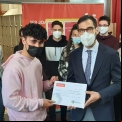 Entrega 1er premio Clipmetrajes MU 2020 al  Colegio Joaquín Rodrigo de Madrid