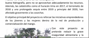 Promocion de cadenas de valor agrícolas sostenibles , Artibonite- Haiti