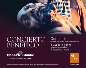 Cartel del concierto De ione de la Coral ITER a beneficio de Manos Unidas