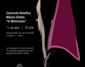 Cartel del concierto "In Memoriam" de la Coral ITER a beneficio de Manos Unidas en 2025