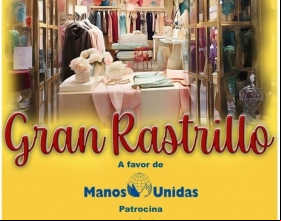 Cartel del rastrillo solidario del hotel Wellington a favor de Manos Unidas