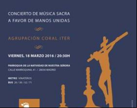 Cartel del concierto de Semana Santa de Manos Unidas