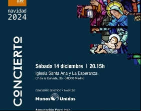 Cartel del Concierto de Navidad 2024 de Manos Unidas Madrid