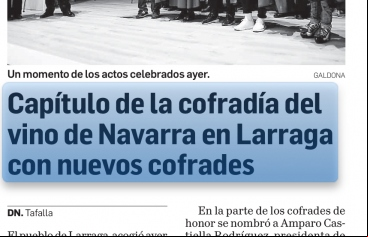 Manos Unidas nuevo Cofrade de Honor en Larraga 