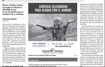 Diario de Navarra nos anima a contagiar solidaridad para acabar con el hambre 