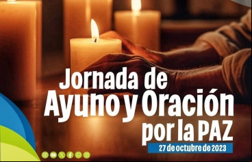Cartel de la Jornada de Ayuno y Oración por la Paz convocada por el Papa Francisco