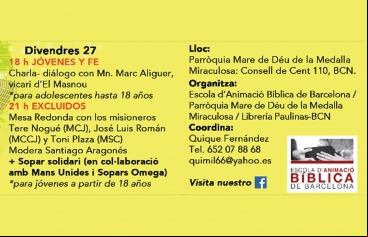 Charla y Cena Solidaria en Barcelona