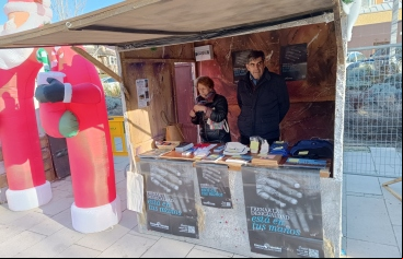 Stand de Manos Unidas Madrid en el Mercado de la Navidad de Collado Villalba
