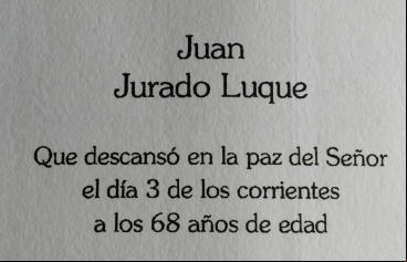 Descansa en paz, Juan Jurado